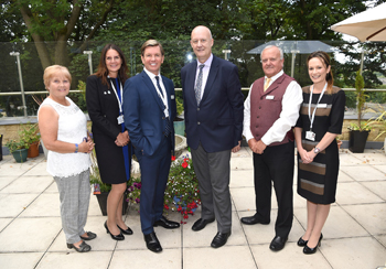 Left to right at Springhill Care Home are Bernadette Bennett Donna Briggs Ken Nolan Martin Green Curtis Bennett and Viriginia Perkins.